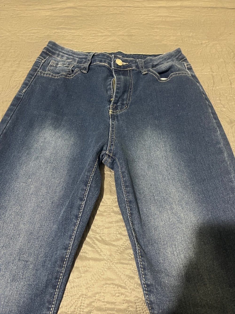 SHEIN Women's Dark Blue Skinny Jeans